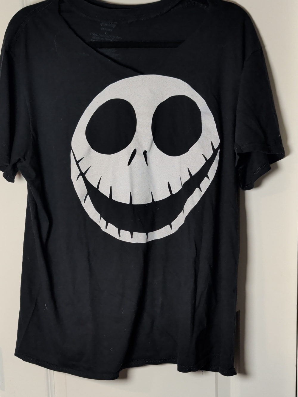 Disney Jack Skellington Face T-shirt with Neckline Cutout